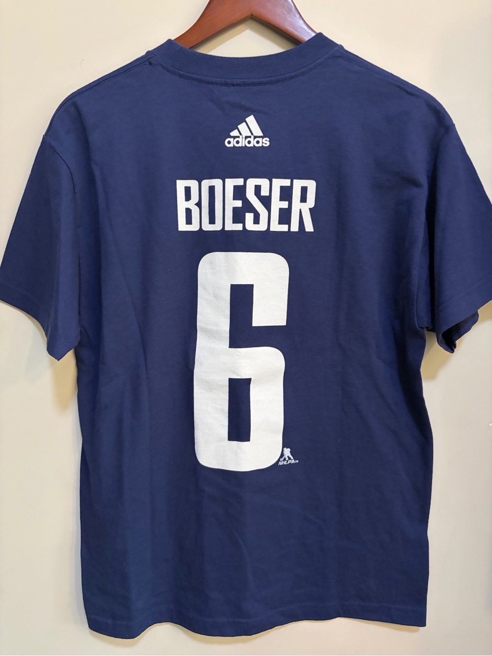 Brock Boeser #6 Vancouver Canucks Adidas NHL T-Shirt Adult Medium